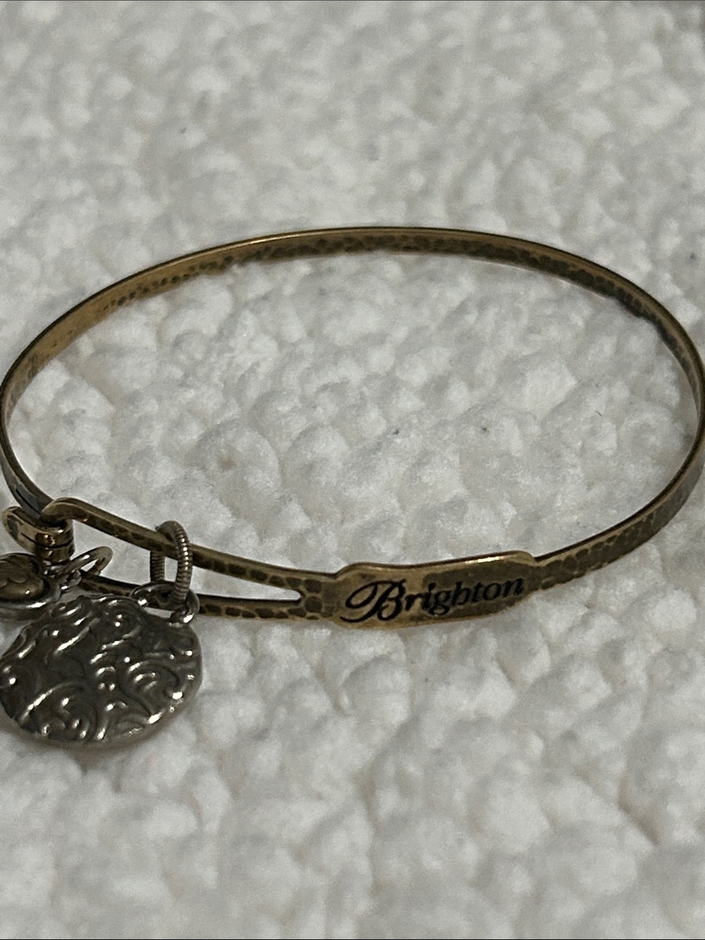 Brighton Gold-Tone Signature Bangle Bracelet with Decorative Charm